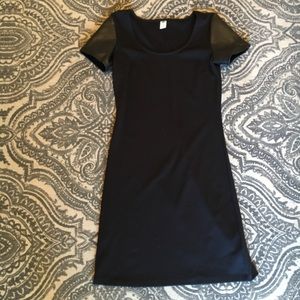 Accent Sleeve Little Black Dress